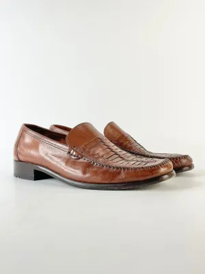 Lloyd Brown Leather Evandro Slip Ons - EU42