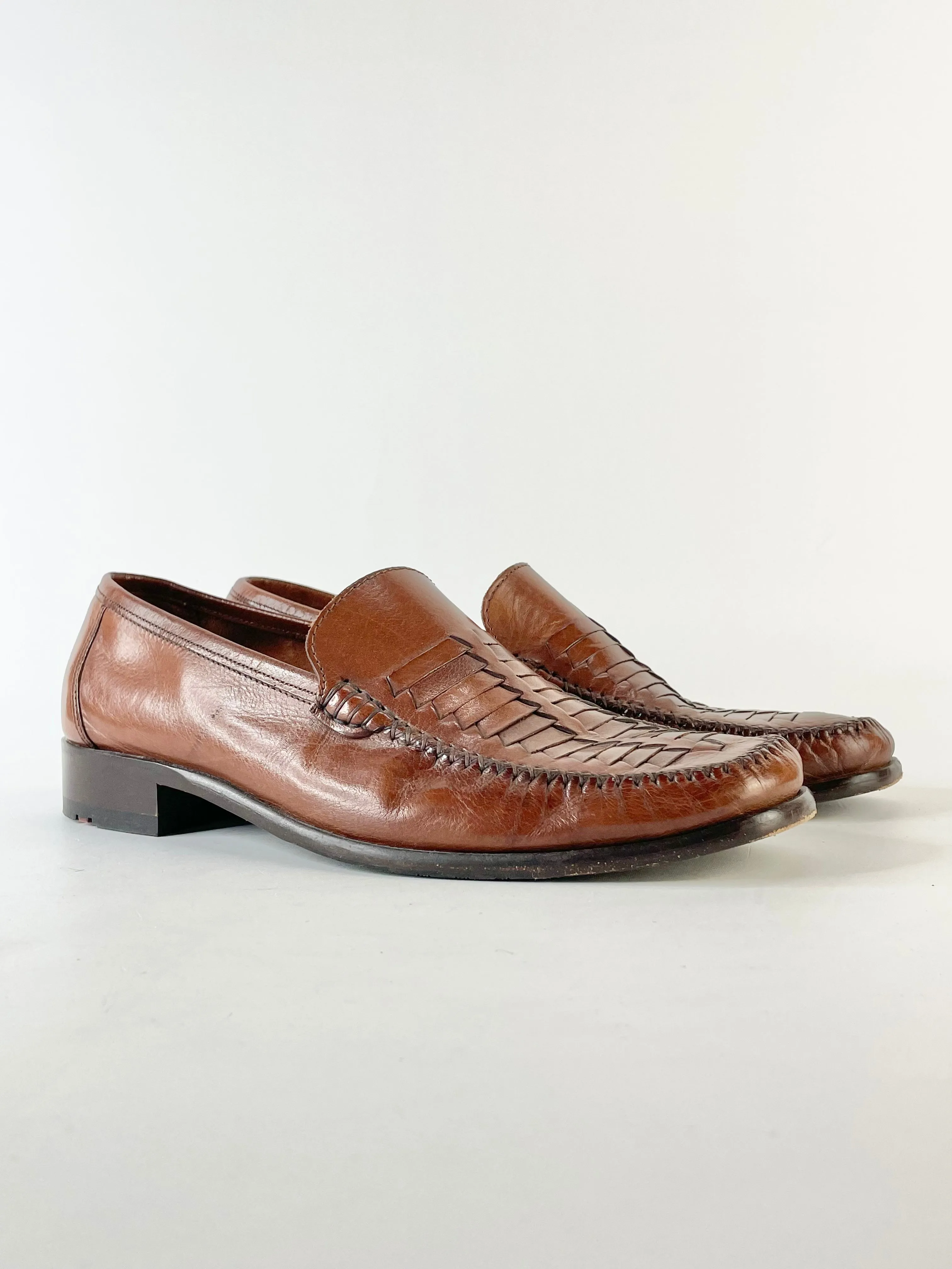 Lloyd Brown Leather Evandro Slip Ons - EU42