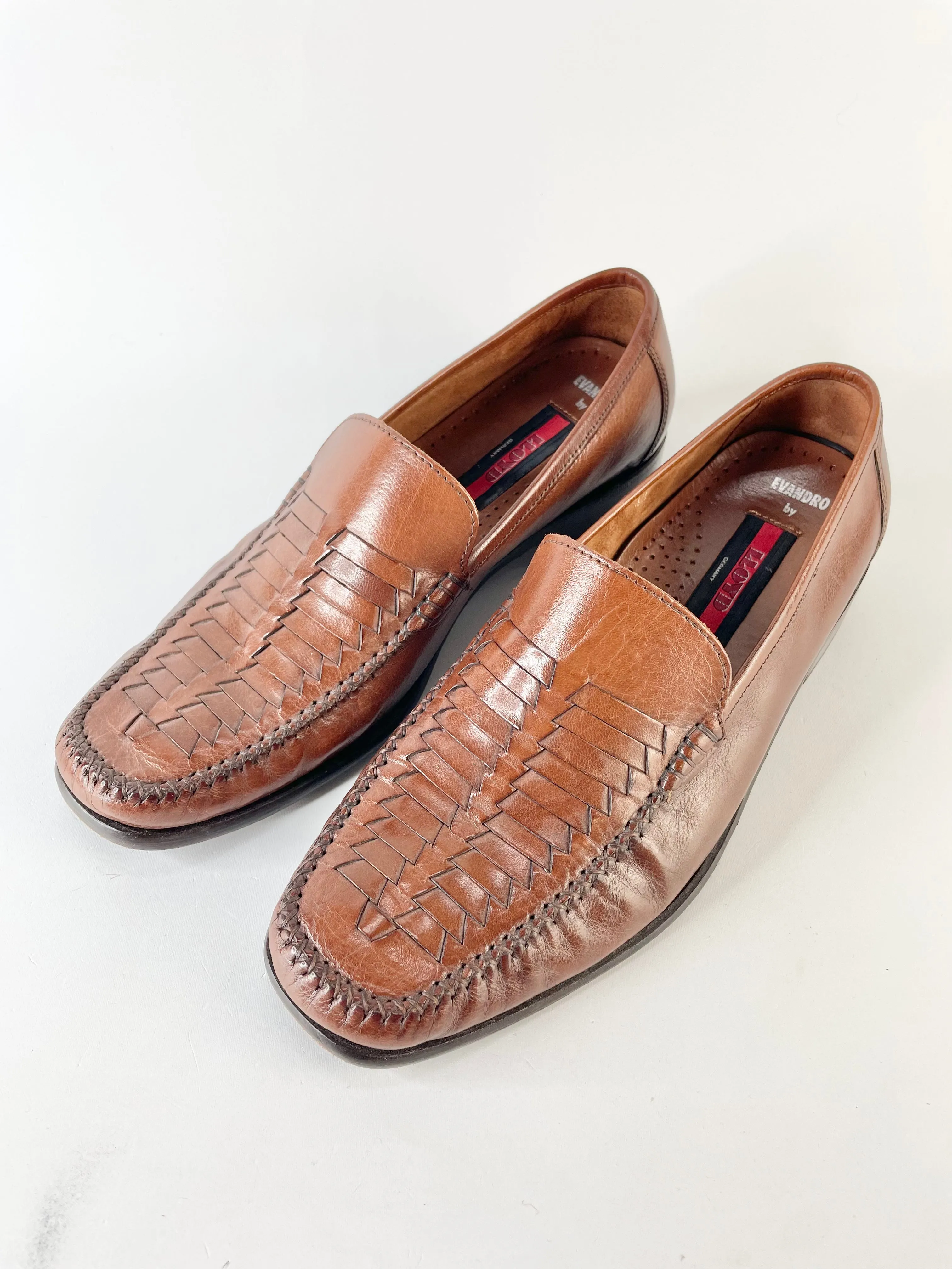 Lloyd Brown Leather Evandro Slip Ons - EU42