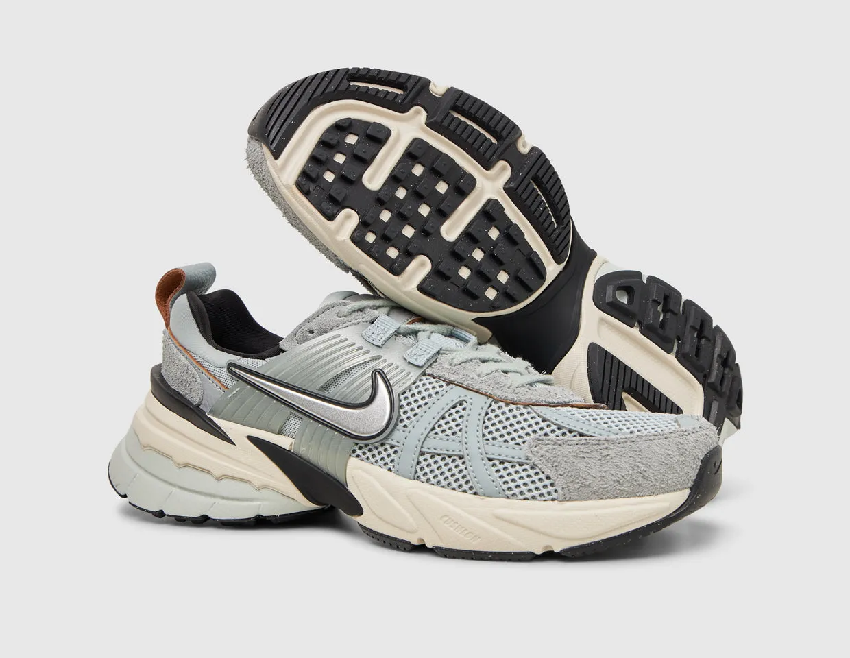 Nike Women's V2K Run Light Pumice / Chrome - Light Orewood Brown