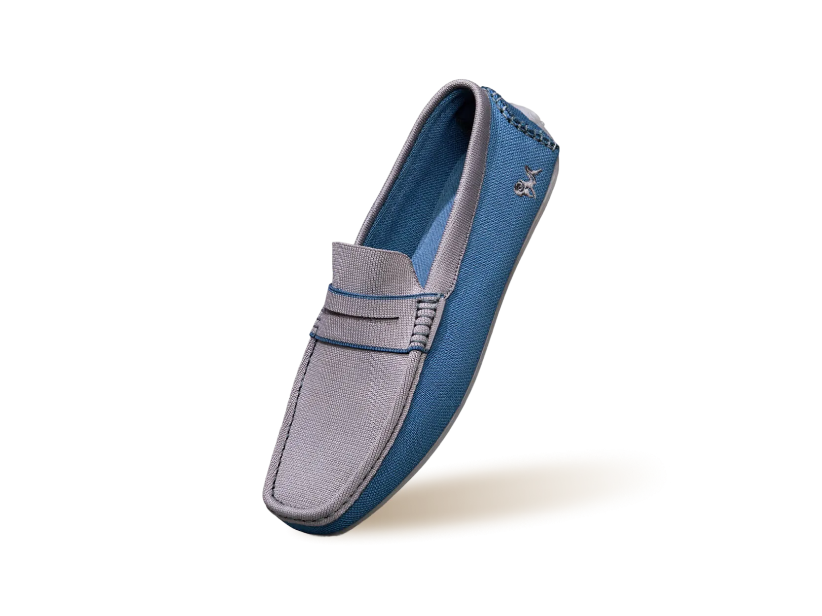 ReLive Knit Color Block Loafers : Blue/Grey