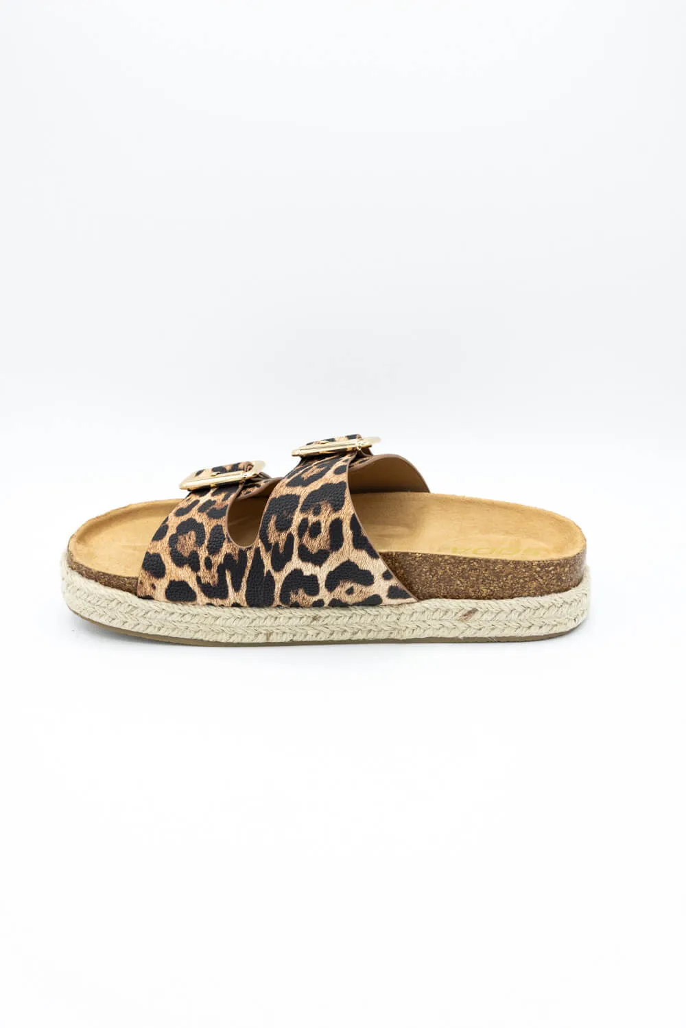 Soda Marfa Buckle Platform Sandals for Women in Leopard | MARFA-S NAT LEOPARD