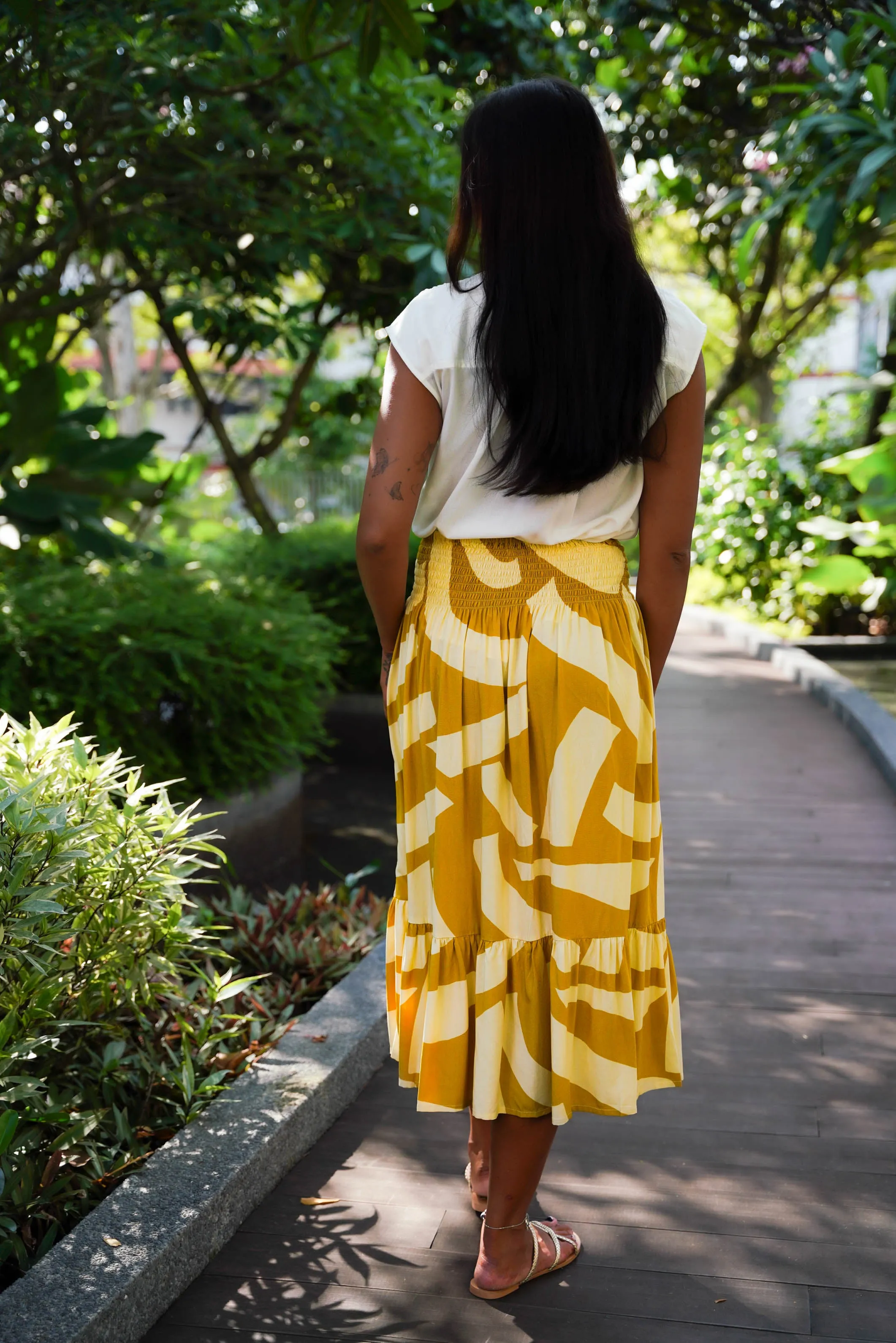 Stella Skirt - Slate Mustard