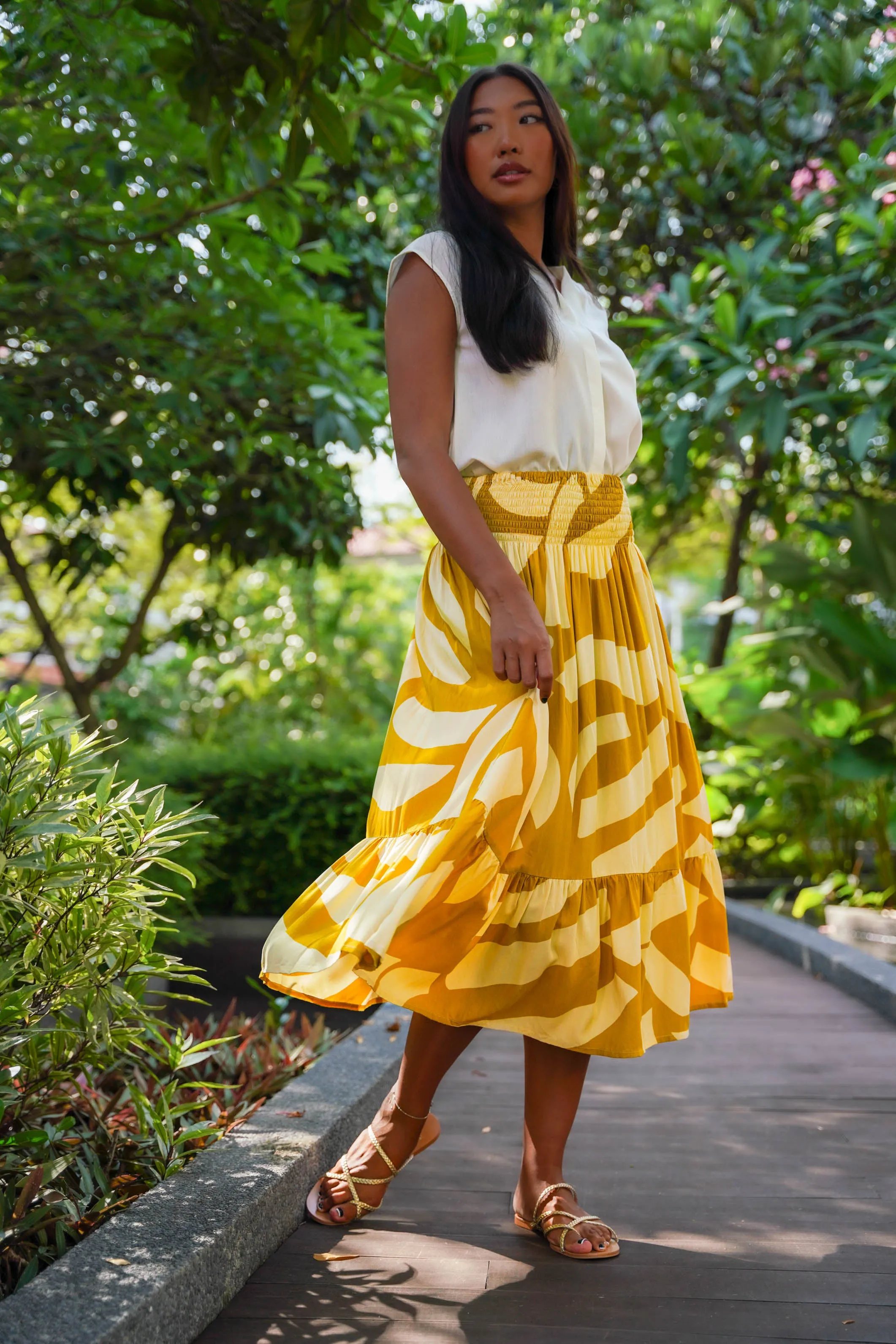 Stella Skirt - Slate Mustard
