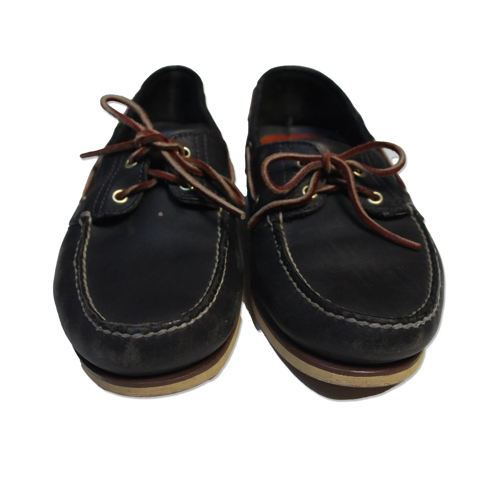Timberland Navy Two Eye Boat Shoe circa 1980's