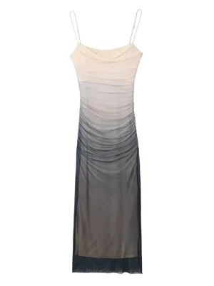 Vvsha Itzae Mesh Slip Dress