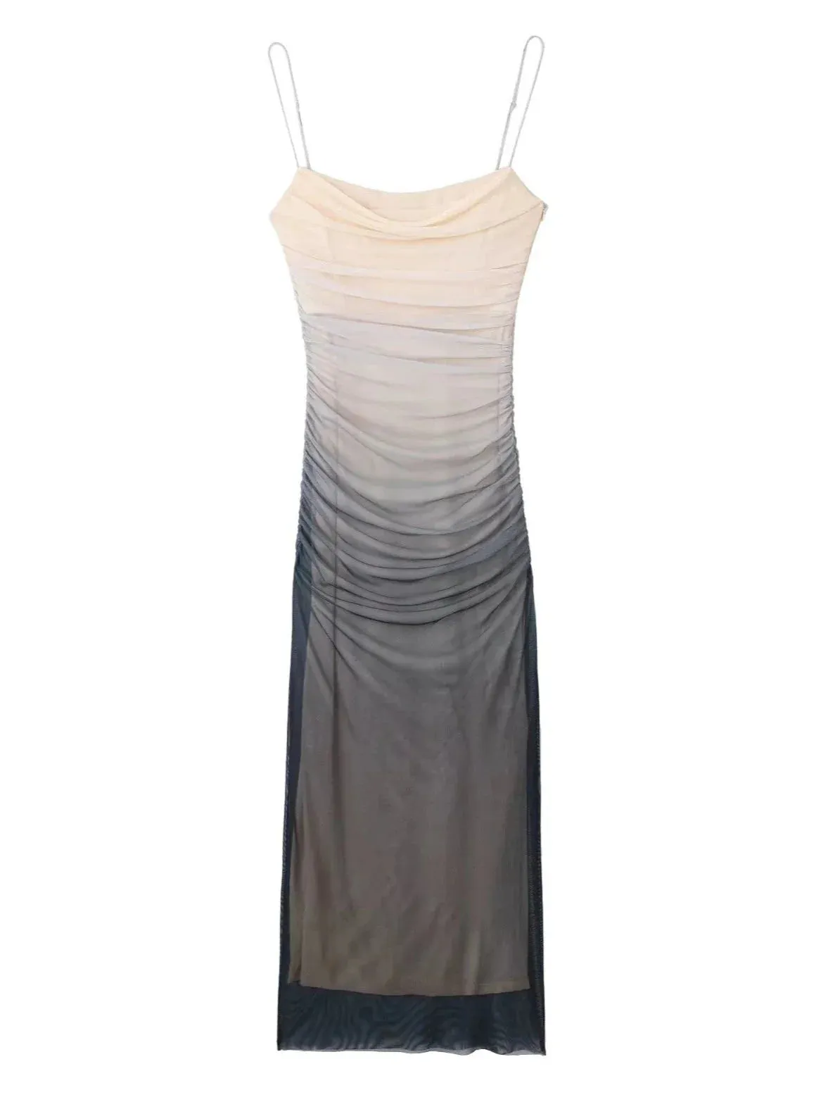 Vvsha Itzae Mesh Slip Dress