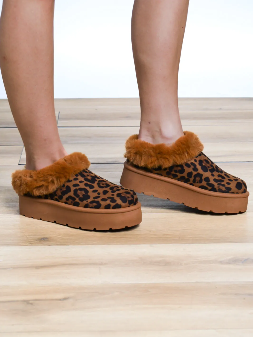 Wild Steps Fur Trim Slip-On Booties- Final Sale