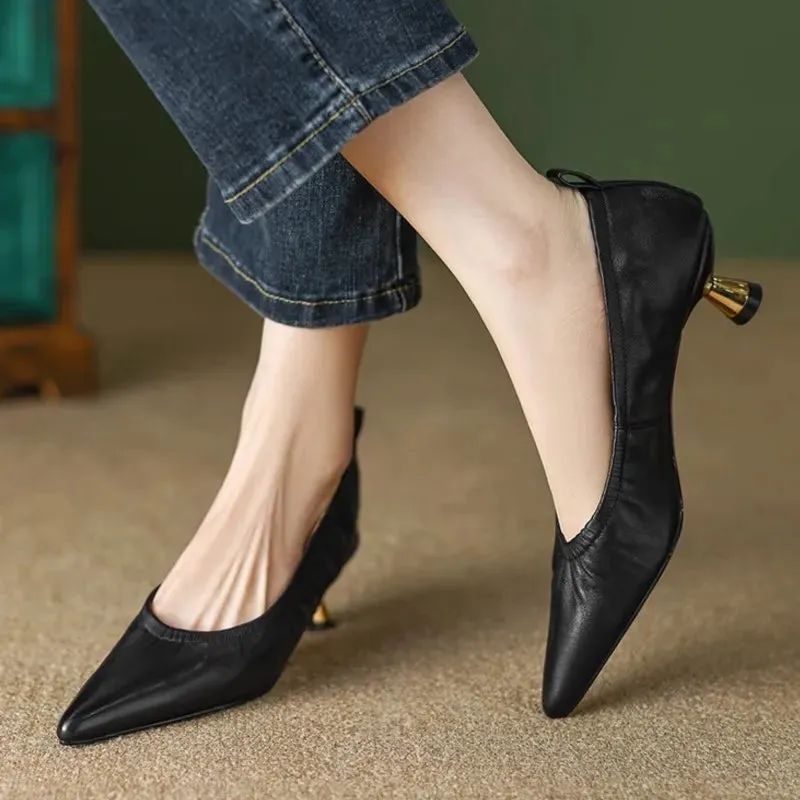 Women's Pumps Pointed Toe Stretch Boat Shoes