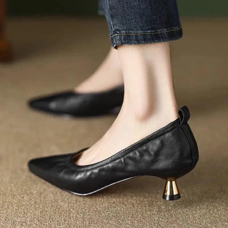 Women's Pumps Pointed Toe Stretch Boat Shoes