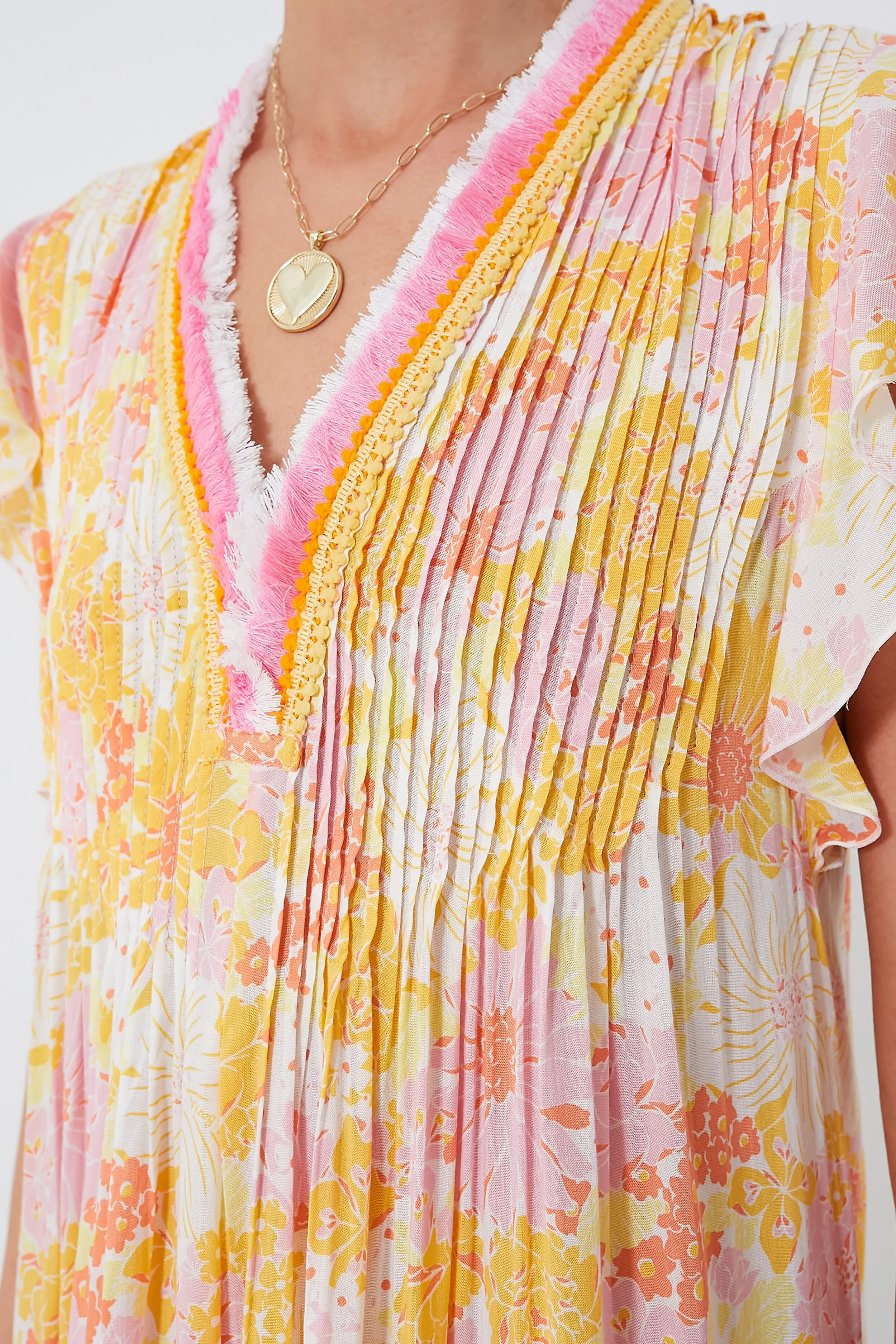 Yellow Flower Mix Sasha Mini Dress